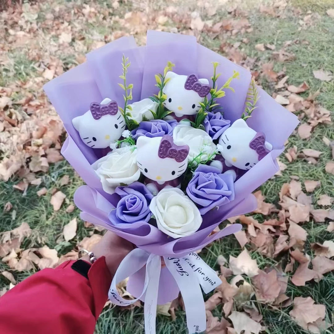 Bouquet de fleur hello kitty saint valentin